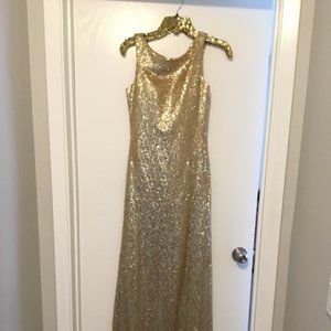 gold sequin dress
